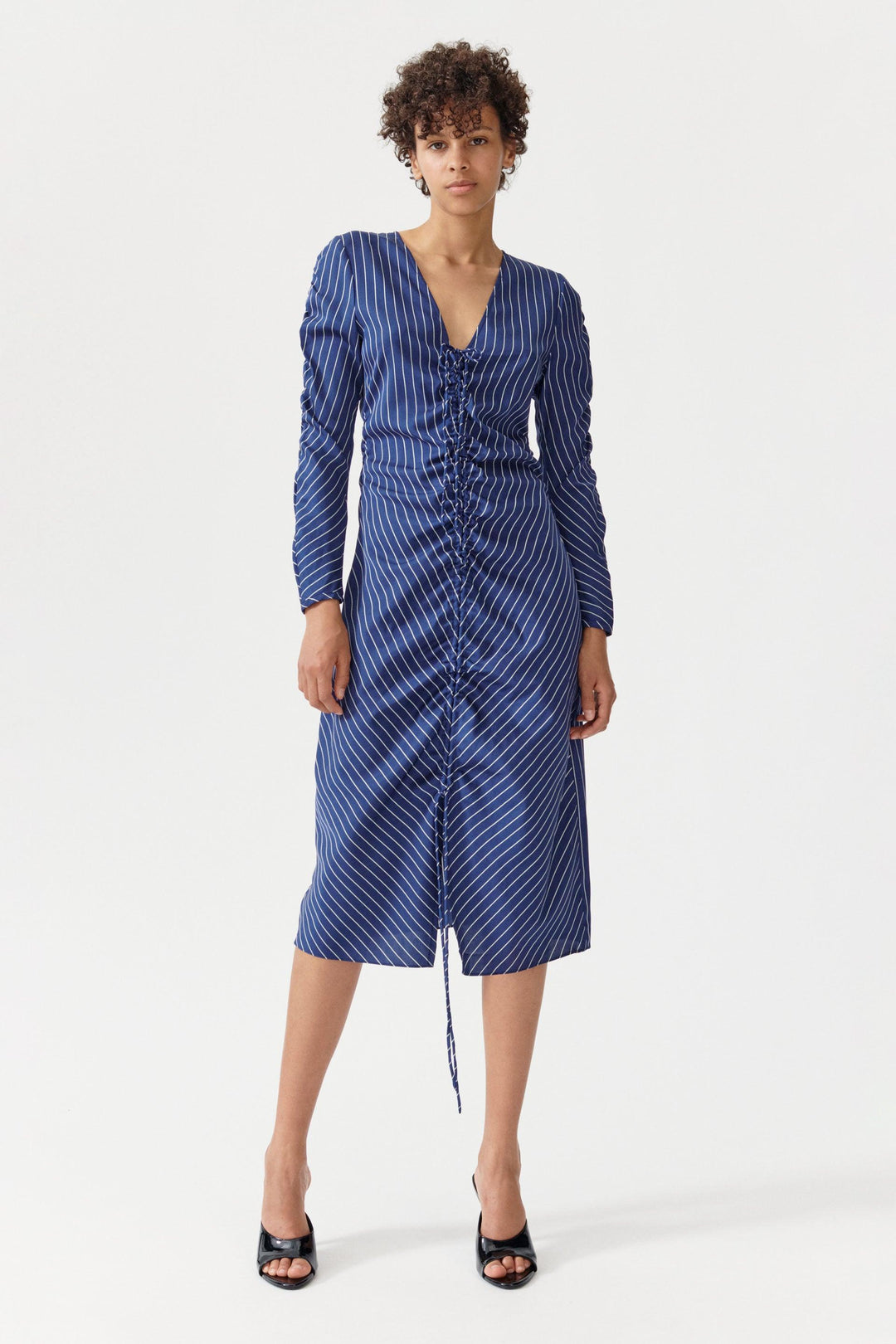 Baum und Pferdgarten kjole ADITRI blue pinstripe – Boutique Dig & Mig